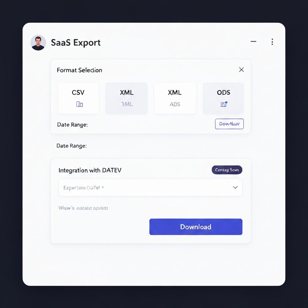Export-Optionen mit verschiedenen Formaten